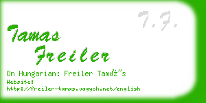 tamas freiler business card